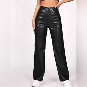 Shiny leather pants plastic leather shein size small women’s pants